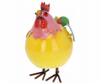 ProGarden Barevná kovová figurka kohouta, 21 x 25 x 28 cm