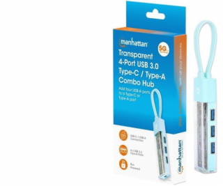 Manhattan 4portový USB 3.2 Gen1 Hub typu A/C na 4x USB-A ...