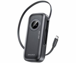Awei PowerBank PA-9 10000mAh 22,5W s prodlužovacím kabele...