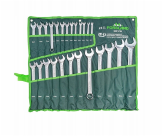 Rockforce Sada 25 otevřených klíčů. (6–36 mm) na plechu