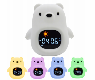 Atmosphera Noční světlo Silikonové hodiny Plyšový medvíde...