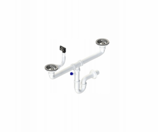 Tycner Sifon dřezu Instadrain fi 90 mm trubkový, 2komorov...