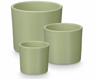 Ibergarden Keramické květináče, 3 kusy, O 14, 17, 22 cm