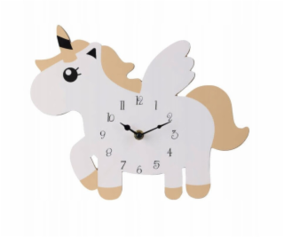 Home Styling Collection Nástěnné hodiny z MDF jednorožce,...
