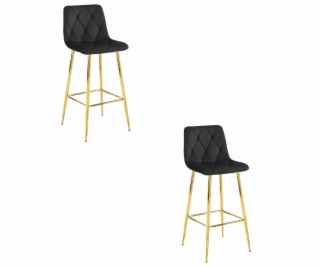 Leobert Stolička NADO - černý samet / nohy GOLD x 2