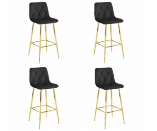 Leobert Stolička NADO - černý samet / nohy GOLD x 4