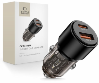 Tech-Protect Autonabíječka CC03 se 2 porty PD95W/QC3.0, č...
