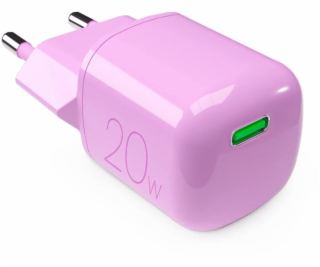 Puro Nabíječka 20W GaN USB-C do zásuvky - růžová