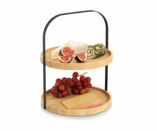 Zeller Bambusový talíř s rukojetí MAVARO, 2patrový