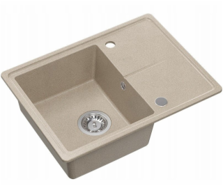 GraniteQ TONY 116 žulový dřez říční písek (béžový) 1 dřez...