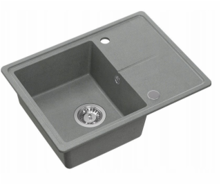 GraniteQ TONY 116 dřez ze stříbrné granitu (šedý) 1 dřez ...