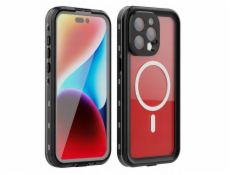 OEM Voděodolné pouzdro SHELLBOX DOT kompatibilní s MagSafe pro IPHONE 15 Pro Max černé