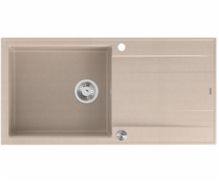GraniteQ Dřez EVAN 146 XL se sifonem Push 2 Open, 1 umyva...