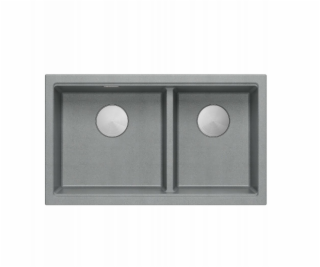 GraniteQ ČTVRÁK | LOGAN 120 | žulový kuchyňský dřez SILVE...