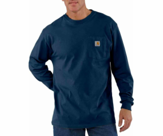 Carhartt Tričko Carhartt Heavyweight Pocket L/S Navy