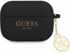 Guess Ochranný kryt Silicone Charm Collection pro AirPods Pro GUAPLSC4EK černý