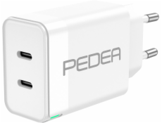 Pedea Schnellladegerät Dual PD 40 Watt USB Typ C/C, bílá