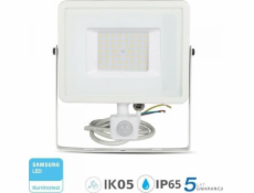 V-TAC Reflektor V-TAC 50W LED Projektor SAMSUNG CHIP Pohybový senzor Funkce vypnutí Bílý VT-50-S 3000K 4000lm 5letá záruka