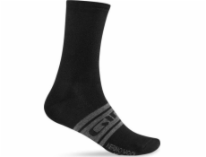 Giro Ponožky GIRO SEASONAL MERINO WOOL, černo-antracitové, velikost XL (46-48)