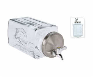 Lumarko Skleněná nádoba na vodu s kohoutkem, 3000 ml