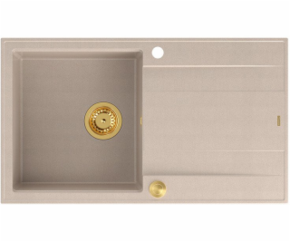 GraniteQ Dřez EVAN 111 se sifonem Push 2 Open, 1 dřez, s/...