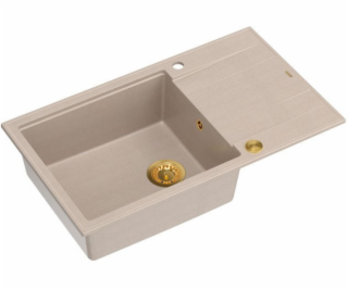 GraniteQ Dřez EVAN 136 XL se sifonem Push To Open, 1 dřez...