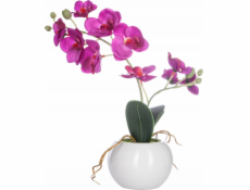 Springos Umělá růžová orchidej v květináči, 25 cm