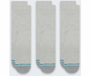 Stance Ponožky Icon Crew, 3 páry, šedo-vřesové