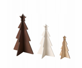 Kaemingk Dekorativní překližkové vánoční stromky KARL, 12...