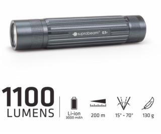 ExtraLink Svítilna Suprabeam Q3r 1100lm LiIon USB C