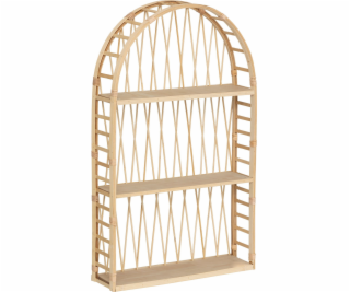 Atmosphera Půloválná závěsná police ratan, MDF Anahi 74x4...