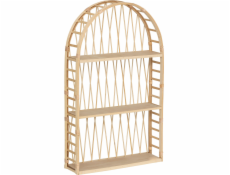 Atmosphera Půloválná závěsná police ratan, MDF Anahi 74x45 cm