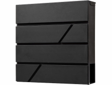 YokaHome POŠTOVNÍ SCHRÁNKA M44 NA DOPISY, NOVINY, ANTRACITOVÝ PÁSEK