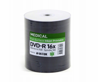 Traxdata RITEK DVD-R 4,7GB 16X TISKNUTELNÝ LÉKAŘSKÝ SP*100