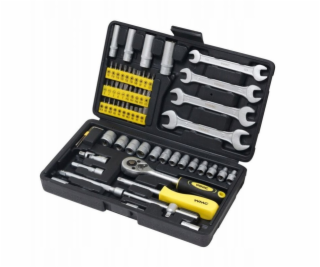 Forcekraft Sada nářadí - bity, nástrčné klíče, klíče 62 ks.
