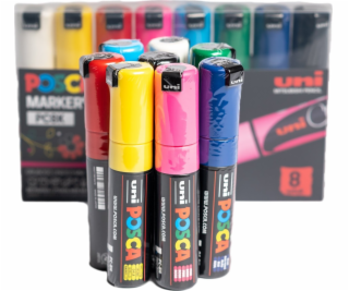 Uni Plakátový popisovač POSCA PC - sada 8 barev, 8 ks