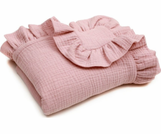 Pulp Deka z mušelínu s volánky 90x120cm růžová