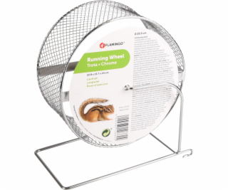 Flamingo Trota Běhací kolo pro hlodavce kovové M 20,5cm