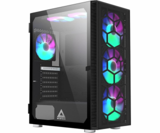 Montech Pouzdro X3 TG RGB, černé