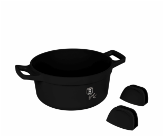 Kastrol s titanovým povrchem a poklicí 24 cm Black Rose C...