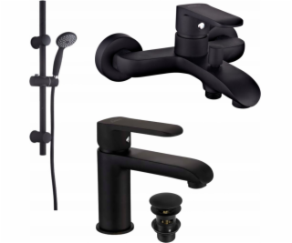 Invena Vanová baterie INVENA SIROS ČERNÁ VANOVÁ BATERIE