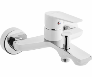 Invena Dokos nástěnná vanová baterie bílá (BW-19-002)