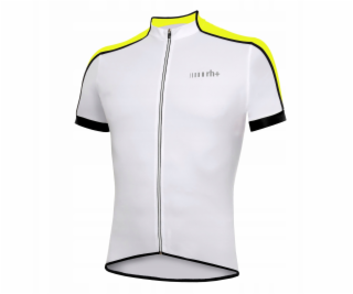RH+ Cyklistický dres zeroPrime BÍLO-KYSELĚ ŽLUTÝ - L