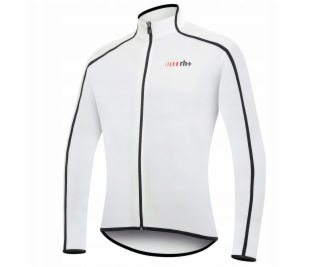 RH+ Cyklistický dres zeroPrime LS FZ BÍLO-ČERNÝ - XXL