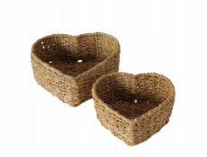 Boltze Dekorativní košíky ve tvaru srdce LOVE, 2 ks.
