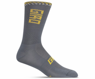 Giro Ponožky COMP HIGH RISE tmavě žraločí/spektrálně žlut...