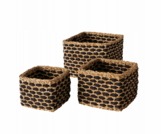 Boltze Sada dekorativních košíků NURA, 3 ks různých velik...