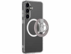 Amazingthing Pouzdro Minimal Mag s magnetickým kroužkem a magnetickým kroužkem pro Samsung Galaxy S25+ - průhledné