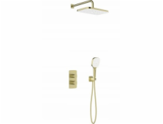 KFA 5759-501-31 / / MALAGA / PODOMÍTEK SPRCHOVÁ SADA S TERMOSTATEM, PVD KARČUTOVANÁ, SVĚTLÉ ZLATO /