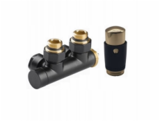 Invena Spodní připojovací sada DUOPLEX PROV, černo/zlatá CZ-93-015